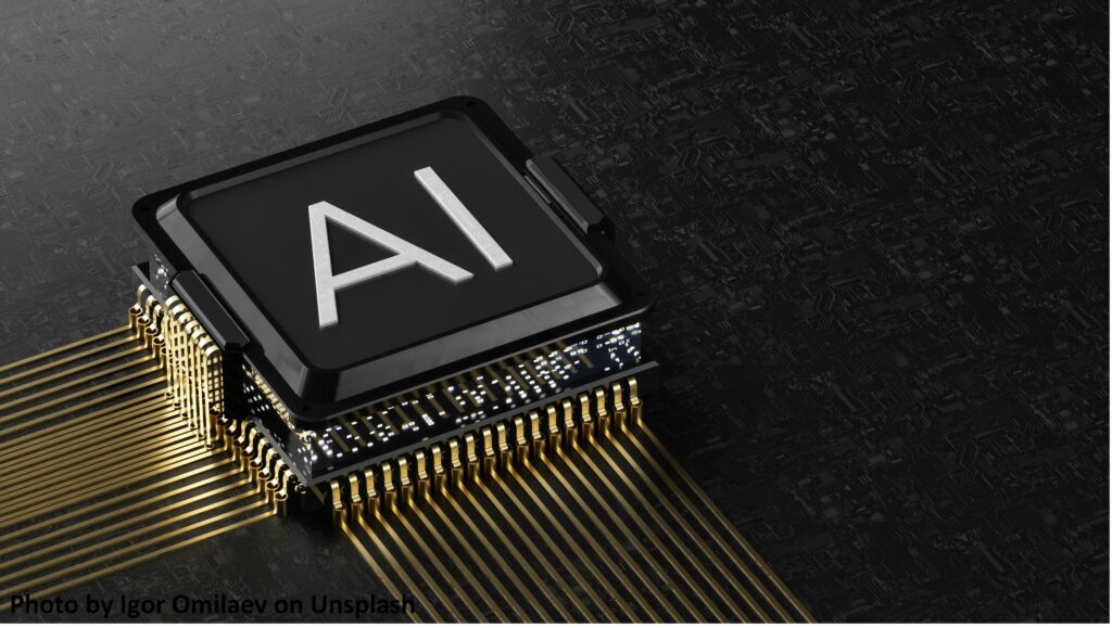 AI computer chip representing artificial intelligence technology.