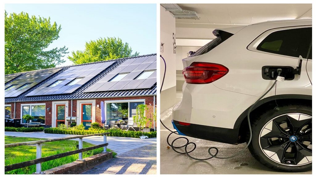 Solar and EV combination means save environment with money